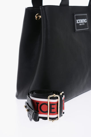 removable shoulder strap faux leather bag