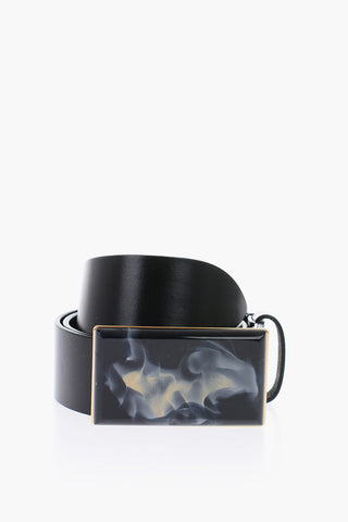 40mm resin buckle leather belt