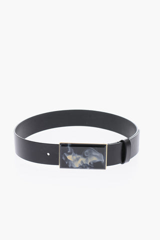40mm resin buckle leather belt