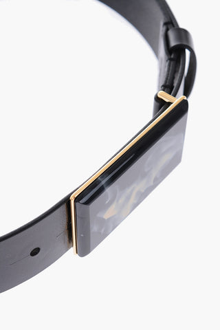 40mm resin buckle leather belt