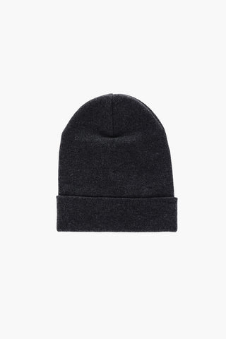 EMPORIO logo printed virgin wool beanie