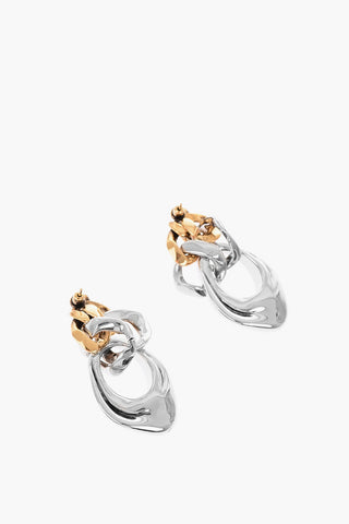 two-tone brass earrings