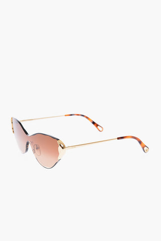 Cat Eye Sunglasses with Golden Details