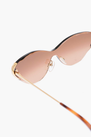 Cat Eye Sunglasses with Golden Details