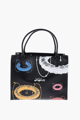 faux leather ANTI GRAVITY tote bag