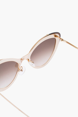 metal frame cat-eye sunglasses