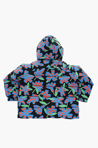 printed padded jacket with removable hood