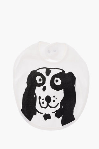 printed romper suit and bib set