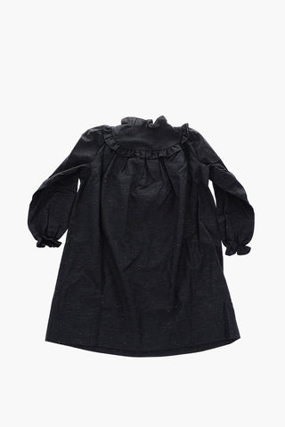 vestito a manica lunga con balze