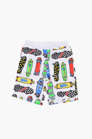 shorts stampati con elastico in vita