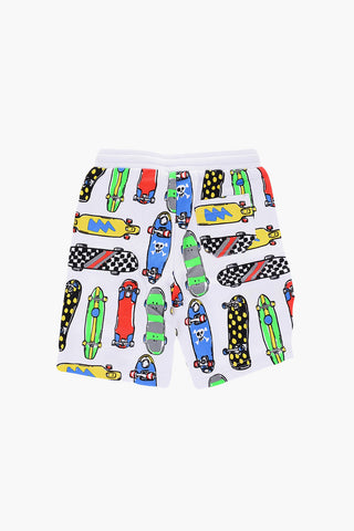 shorts stampati con elastico in vita