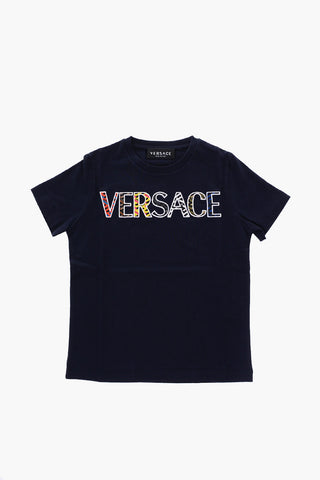 logo embroidered crew-neck t-shirt