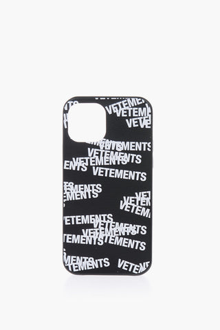 Cover Iphone 12 Pro in Ecopelle con Logo All Over