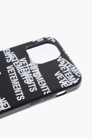 Cover Iphone 12 Pro in Ecopelle con Logo All Over