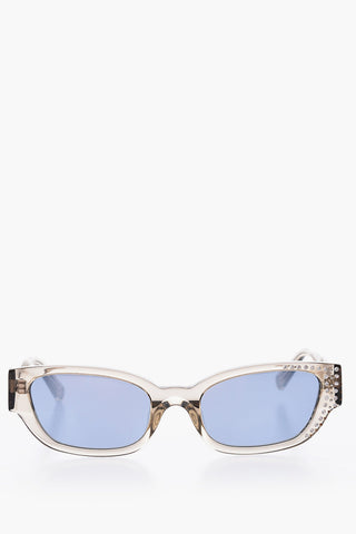 MAGDA BUTRYM Mirrored Sunglasses with Rhinestones Embelleshed