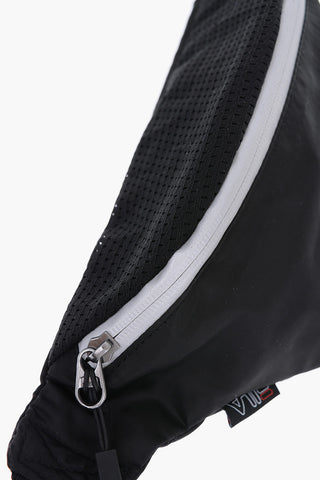 Logo Printed Bum Bag with Mesh Details