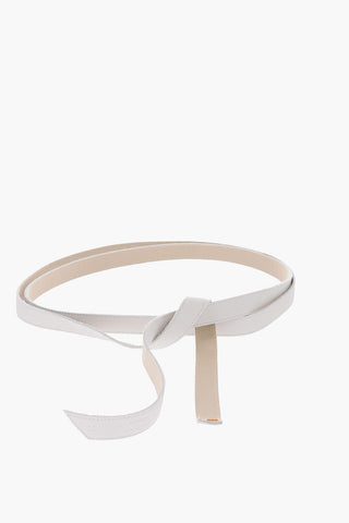 20mm textured leather and fabric belt
