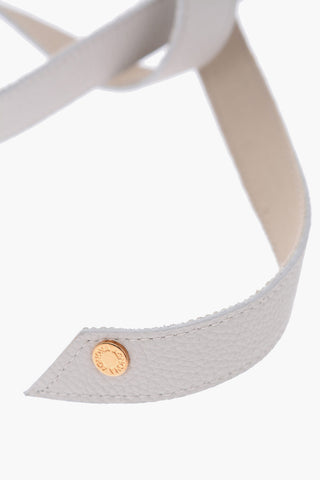 20mm textured leather and fabric belt