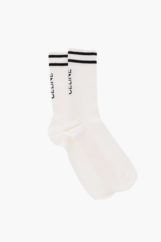 logo embroidered stretch socks