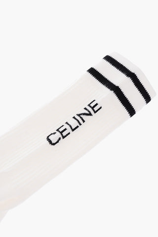 logo embroidered stretch socks