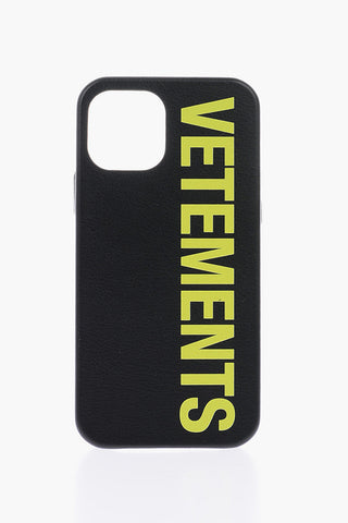 Leather 12 Pro Iphone Case with Maxi Logo