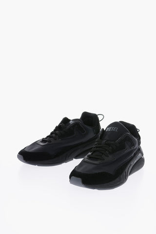 Solid Color S-SERENDIPITY LC Sneakers with Faux Suede Details