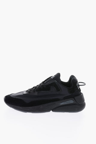 Solid Color S-SERENDIPITY LC Sneakers with Faux Suede Details