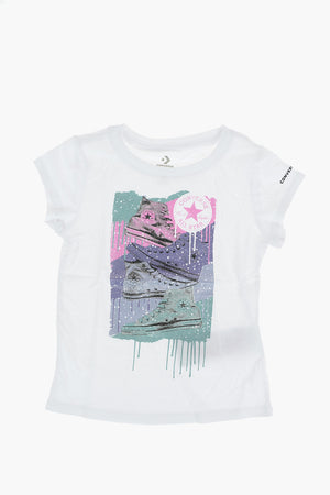  CHUCK TAYLOR ALL STAR T-shirt Girocollo con Stampa Glitter