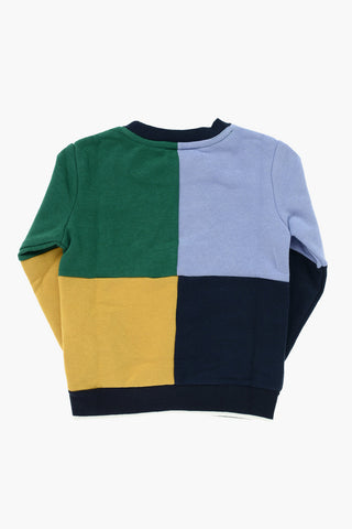 Felpa girocollo in cotone garzato