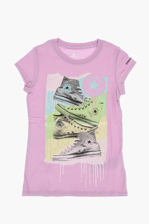 All STAR CHUCK TAYLOR T-Shirt with Large Glitter Print