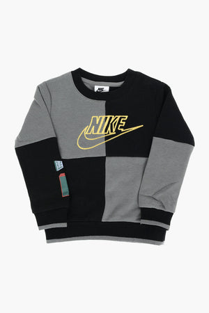 Zweifarbiges Sweatshirt mit besticktem Logo