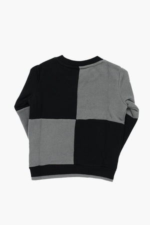 Zweifarbiges Sweatshirt mit besticktem Logo