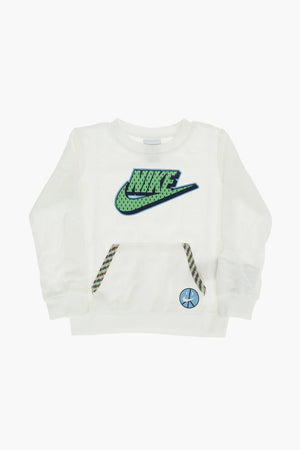 Rundhals-Sweatshirt mit Logo-Print und aufgesetzter Tasche