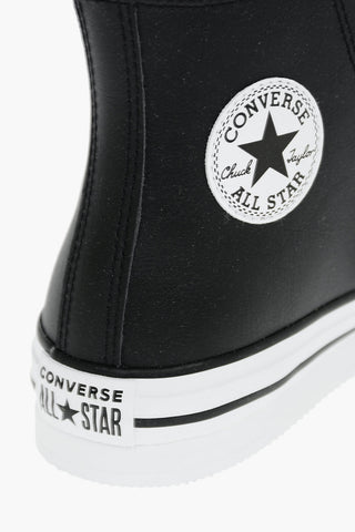ALL STAR CHUCK TAYLOR Leather Sneakers with Contrasting Sole