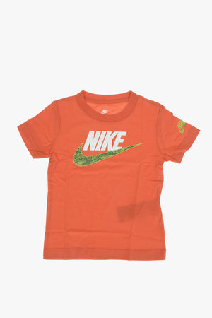 Solid-Color T-shirt with Printed Logo