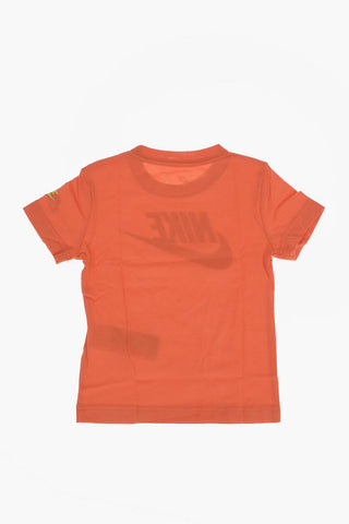 T-shirt a tinta unita con logo stampato