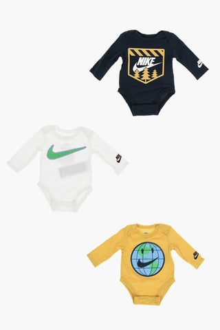 Set of 3 Long Sleeve Printed Bodysuit