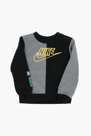 Embroidered Logo Two-Tone Sweatshirt and Joggers Set
