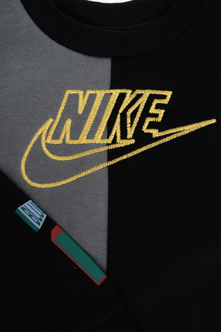 Embroidered Logo Two-Tone Sweatshirt and Joggers Set