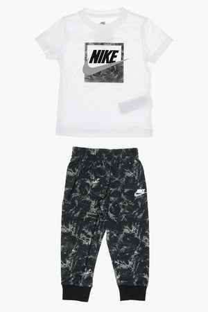 Set T-Shirt und Joggers mit bedrucktem Logo