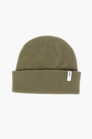 Beanie a tinta unita in misto lana