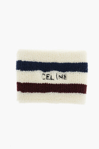 striped cotton blend wristband