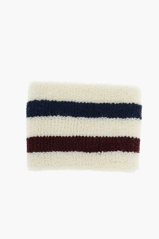 striped cotton blend wristband