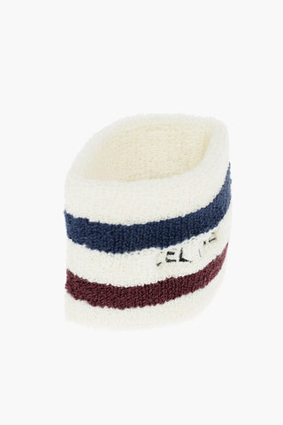 striped cotton blend wristband