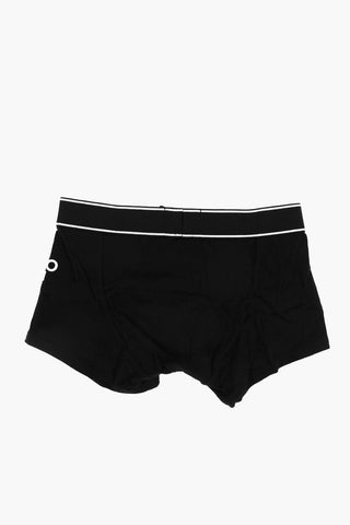 Stretch Cotton Briefs with Logoed Band