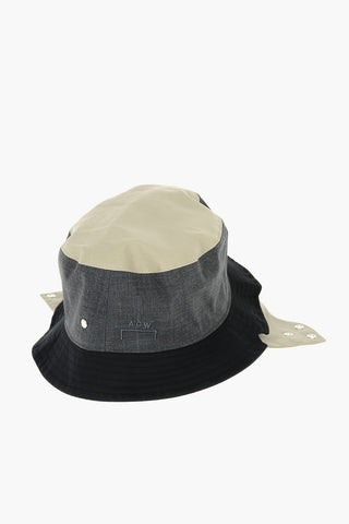 Tricolor Bucket Hat with Wide Brim