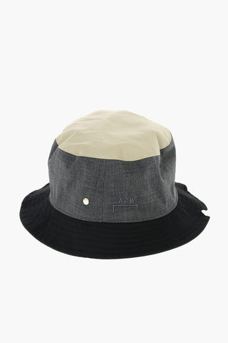 Tricolor Bucket Hat with Wide Brim