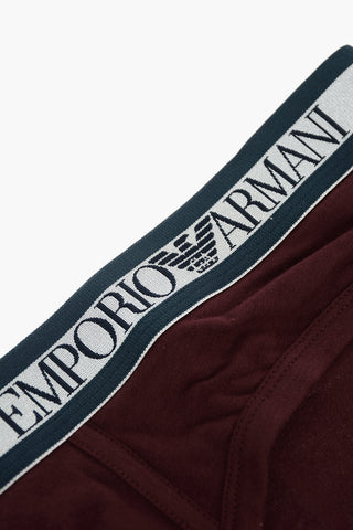 Stretch Cotton Briefs with Logoed Band