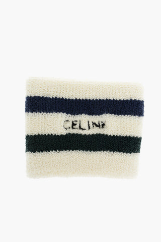 striped cotton blend wristband