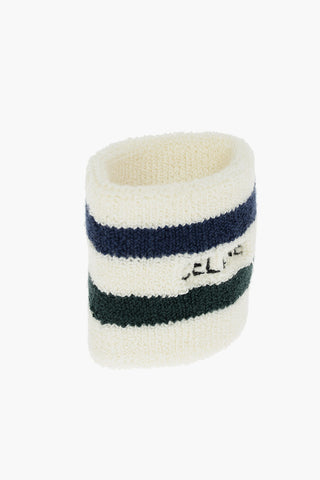 striped cotton blend wristband